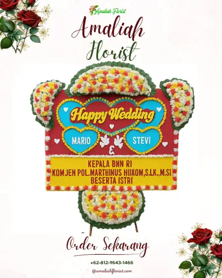 Papan Bunga Pernikahan Seribu Riam